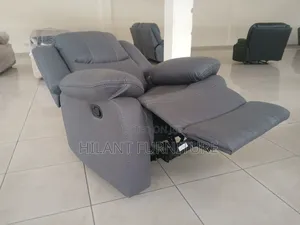 Premium Grey Single-Seater Fabric Recliner