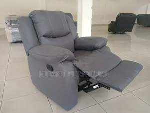 Premium Grey Single-Seater Fabric Recliner