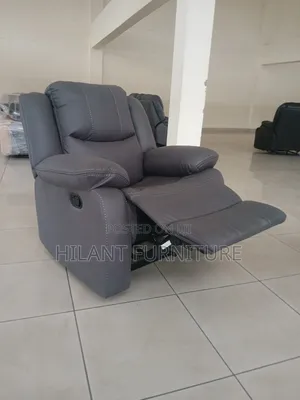 Premium Grey Single-Seater Fabric Recliner