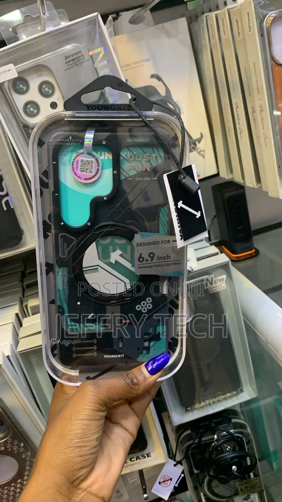 YOUNGKIT MagSafe Shockproof Case a Dark blueSamsung Galaxy S26 Ultra.