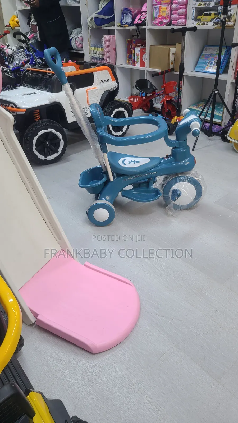 Kids Tricycle Parent Push Handle