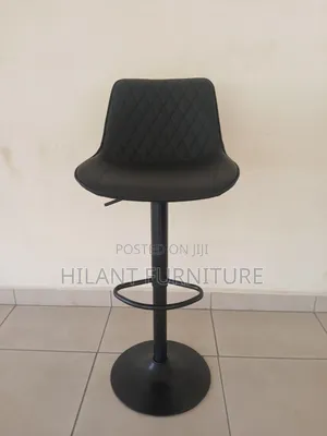 Black Adjustable Bar Stool.