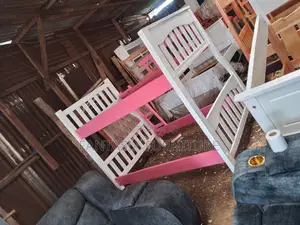 3.5x6 Top 4x6 Bottom White Pink Bunk Bed: Free Delivery