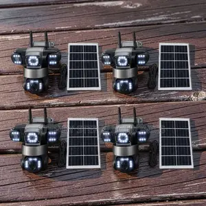 Smartphone View 20MP Ultra HD 4G PTZ Triple Lens Solar Cameras