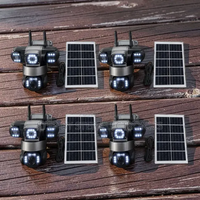 Smartphone View 20MP Ultra HD 4G PTZ Triple Lens Solar Cameras