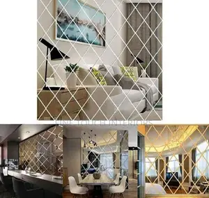 Geometric Diamond Acrylic Mirror Décor