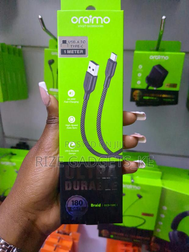 Oraimo Ultra Durable Braid Data Cable With Warranty