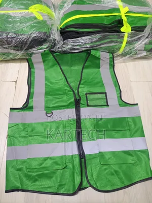High Visibility Reflective Safety Vest With Pockets– Green