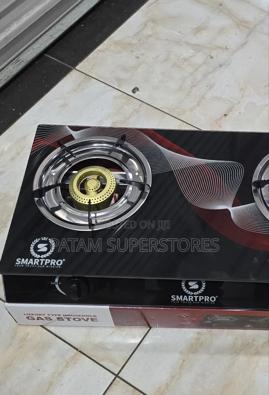 Smartpro 2Gas Burner Table Top Cooker Glass Top