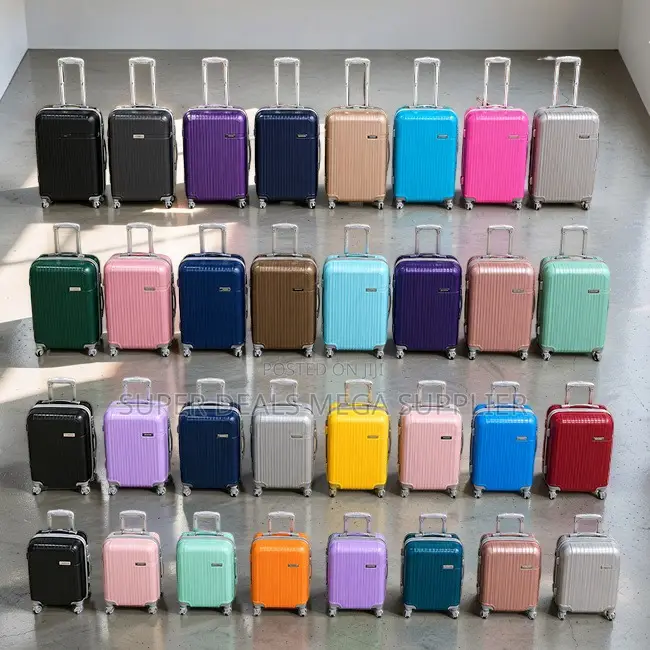 Spacious Travel 3-in-1 Unbreakable Rubber Plastic Suitcase Bags