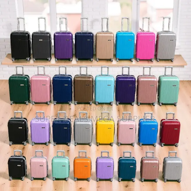 Lightweight Spacious 3-in-1 Unbreakable Rubber Plastic Suitcase Bags