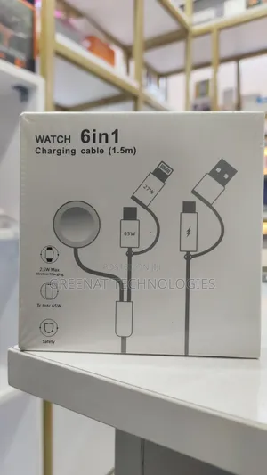 6 IN 1 Apple Watch + iPhone Charging Cable 1.5M