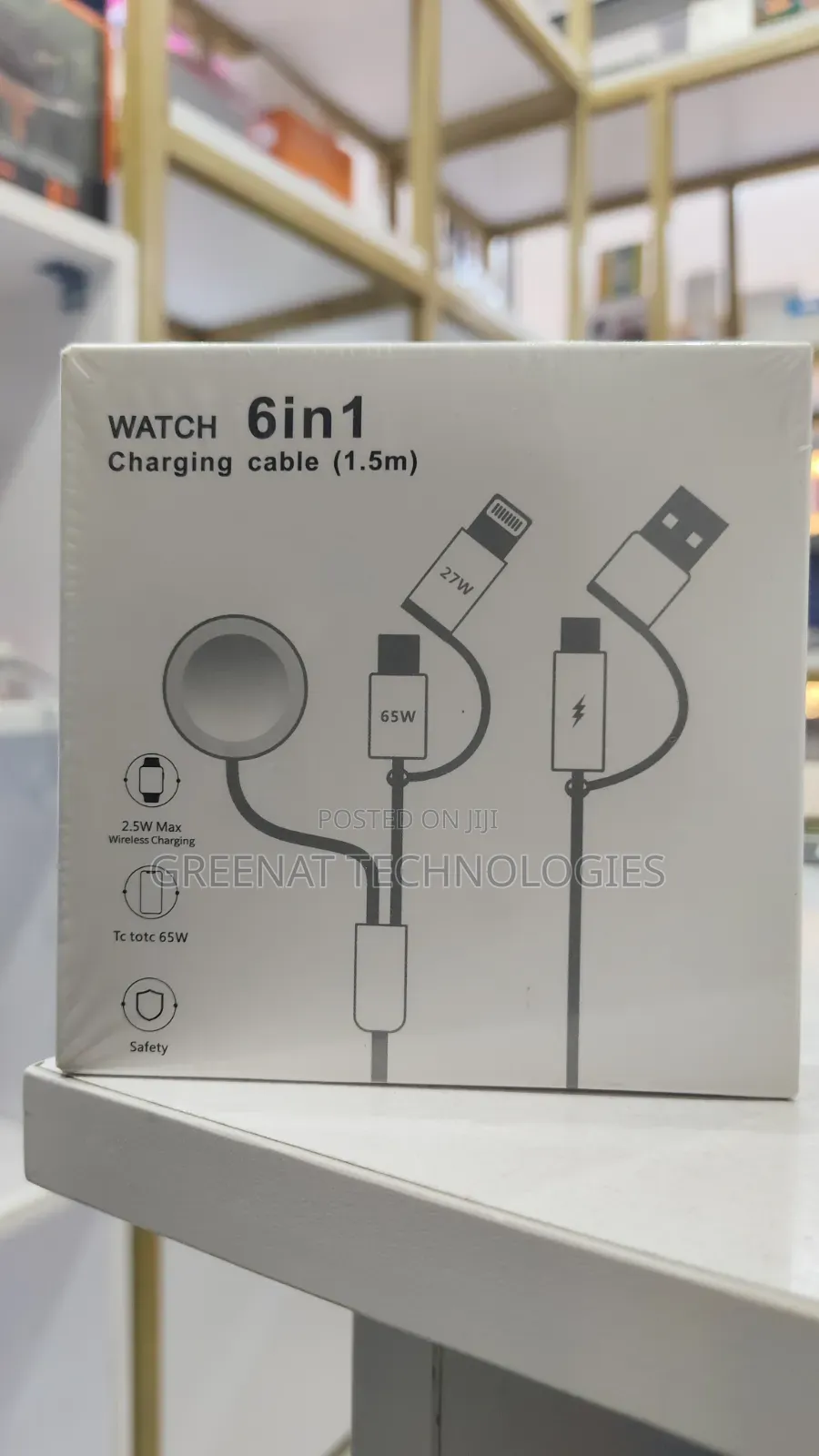 6 IN 1 Apple Watch + iPhone Charging Cable 1.5M