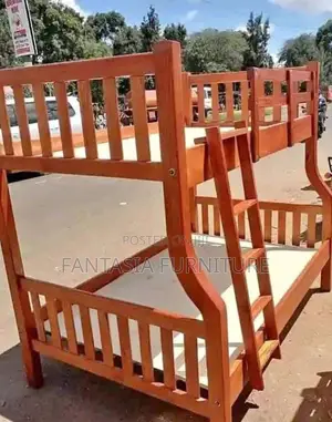 3.5x6 Top 4x6 Bottom Mahogany Wood Bunk Bed
