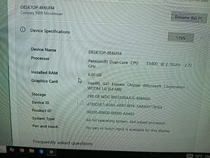 Desktop Computer HP 6GB Intel Pentium HDD 320GB