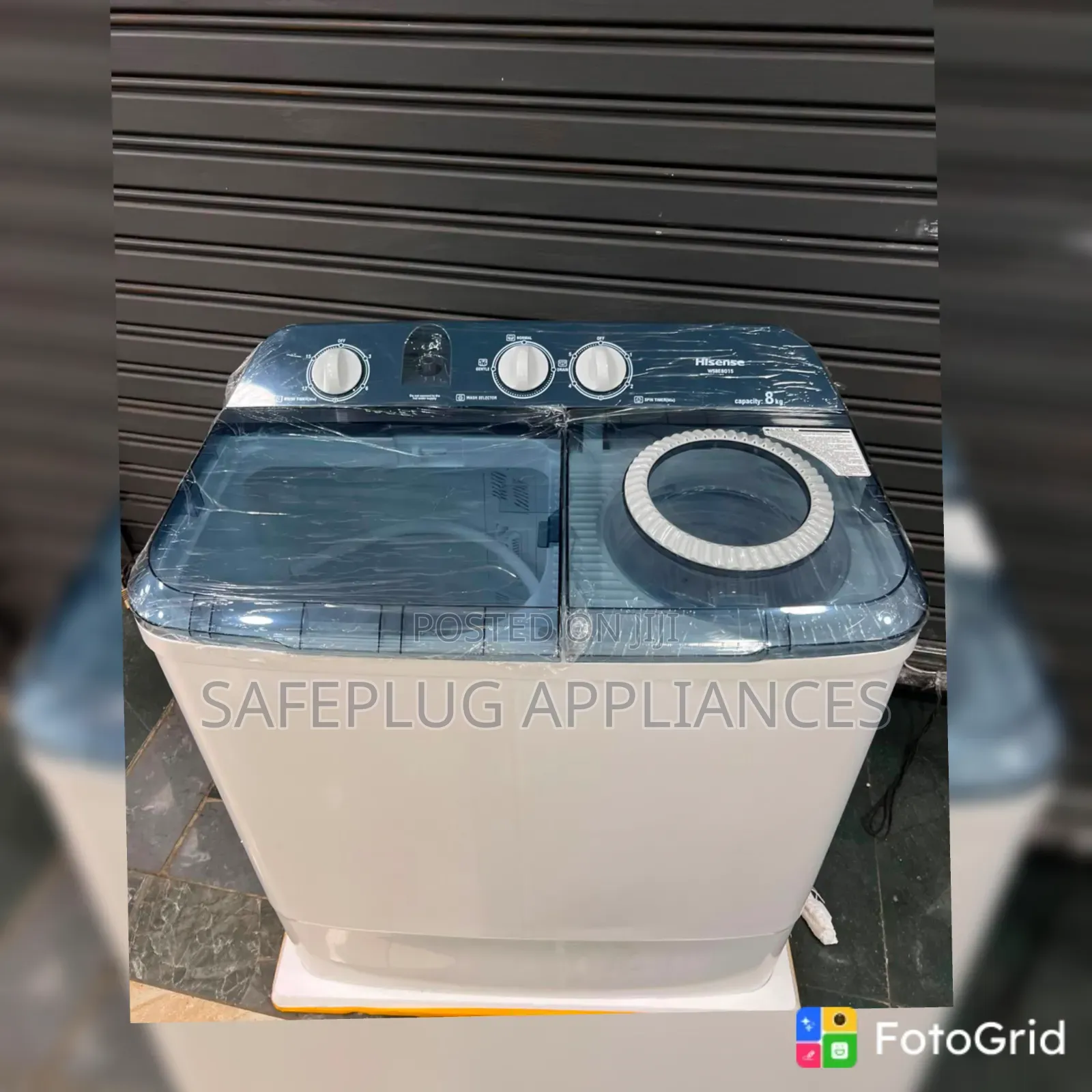 Hisense 8KG Twin Tub Semi-Automatic Machine – Powerful Efficient