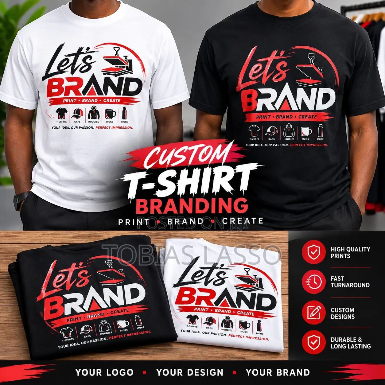  Custom T-Shirts | From KSh 850 | Mlolongo
