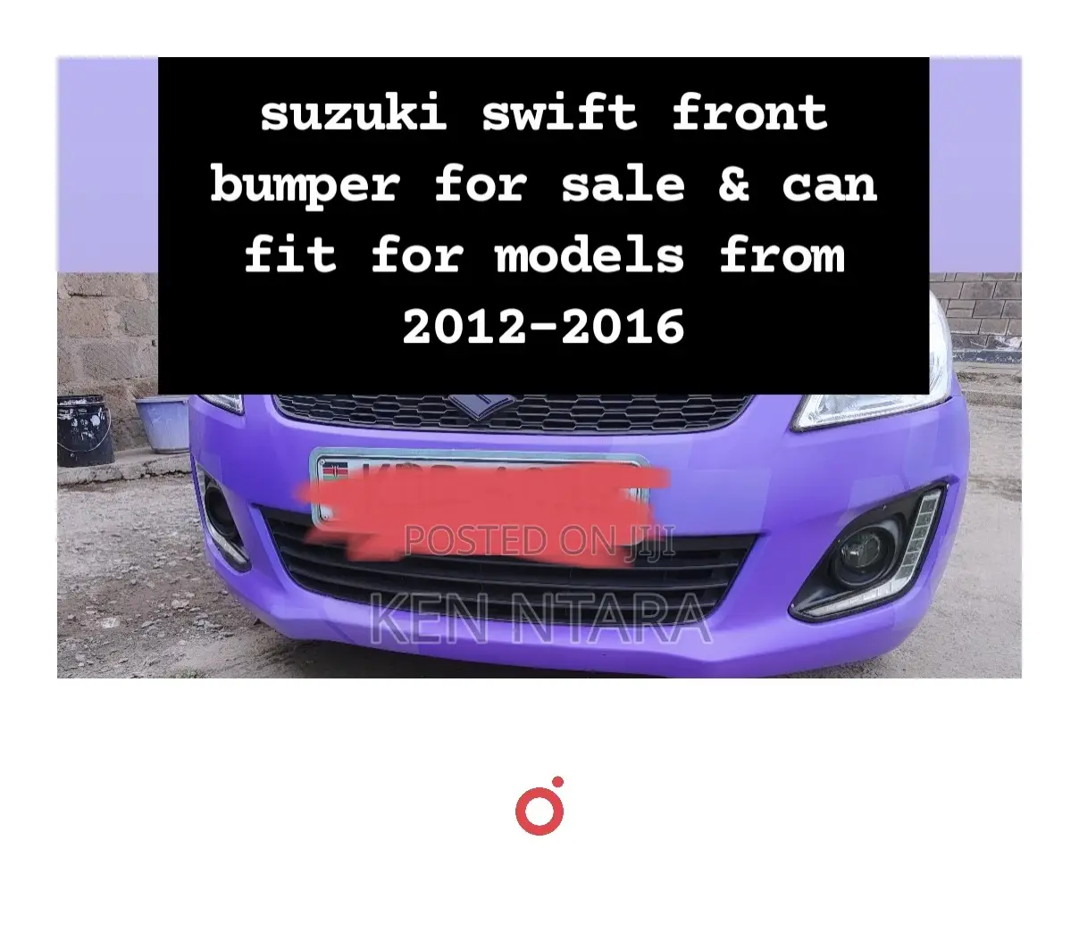 Suzuki Swift Front Bumper New Wrapped