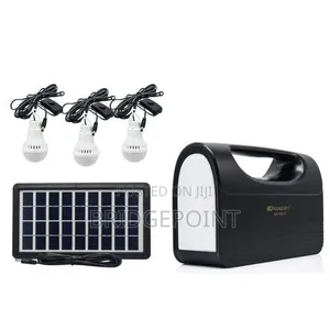 Kamisafe 8017B Solar Lighting and Charger Kit With 3 Bright LED Bulbs