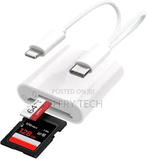 SD Card Reader for iPhone, iPad, and Camera, Dual Connector Digital Ca