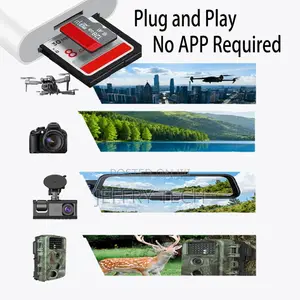 SD Card Reader for iPhone, iPad, and Camera, Dual Connector Digital Ca