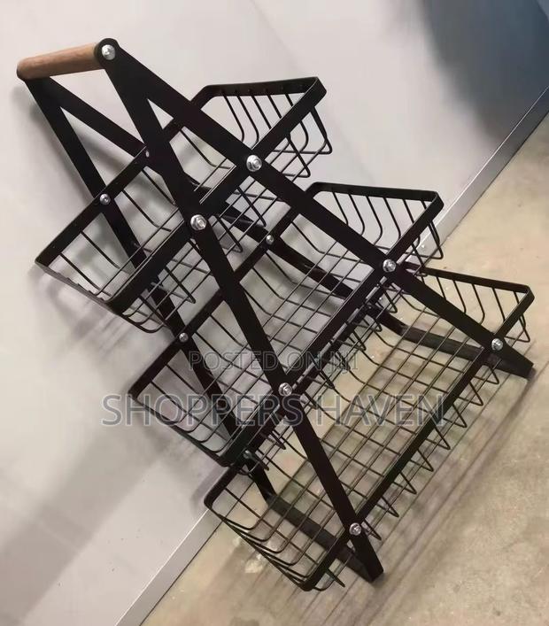 3 Tier Metallic Fruit Basket - thumbnail 2