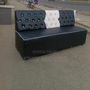 Black and White, Restaurant Couch or Waiting Bench.