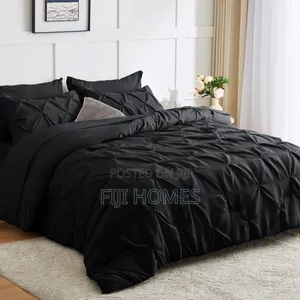 3pc Pinch Pleat Pintuck Duvet Cover Set | 6x6/6x7