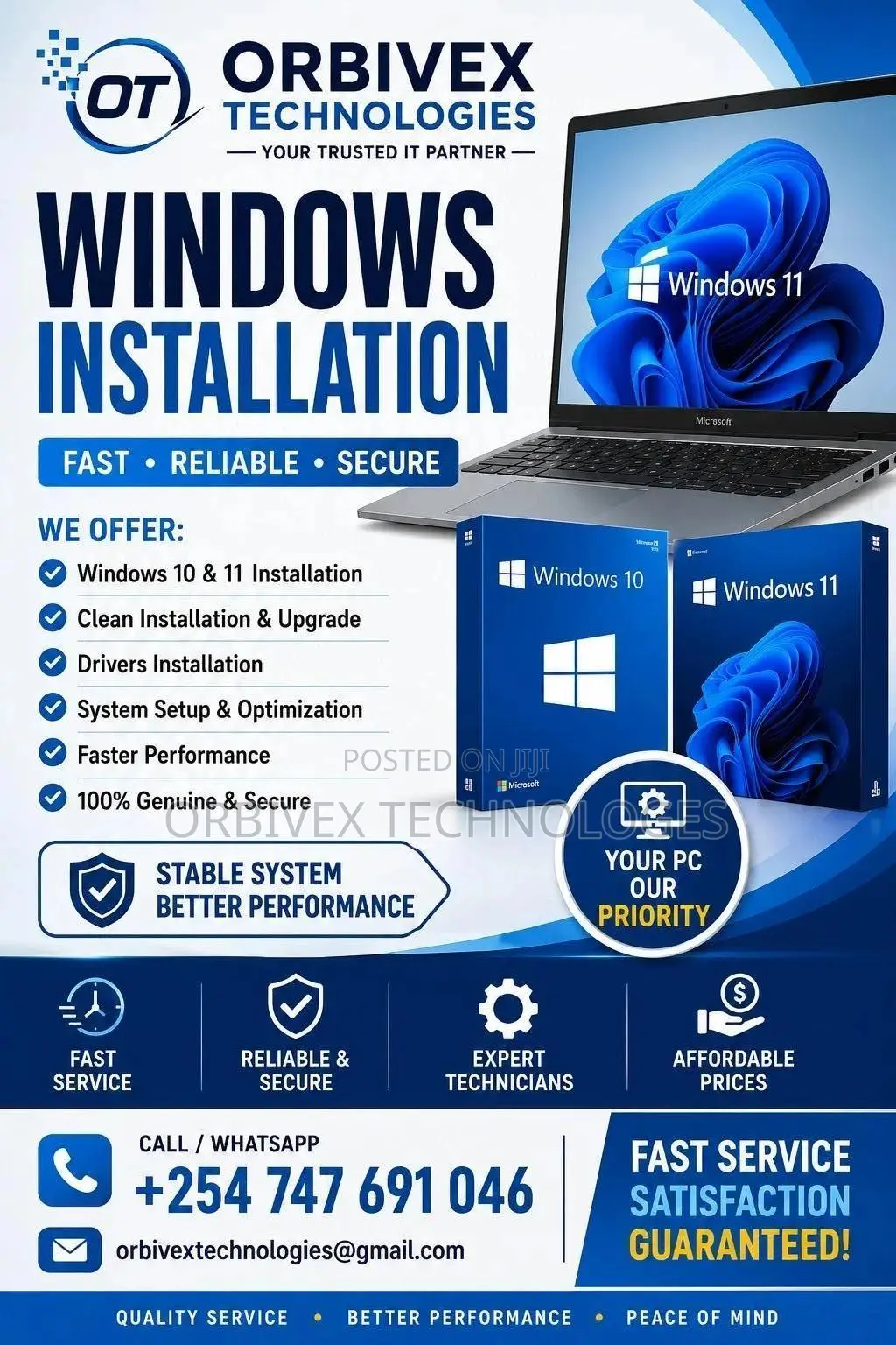 Windows Installation, Laptop Repair Microsoft Office Installation