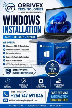 Windows Installation, Laptop Repair Microsoft Office Installation