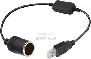 USB a Male to 12V Car Cigarette Lighter Socket Female Step Up Cable In