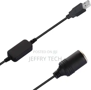 USB a Male to 12V Car Cigarette Lighter Socket Female Step Up Cable In