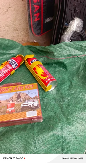 Motorist 3pc Portable Aerosol Fire Extinguisher First Aid Box