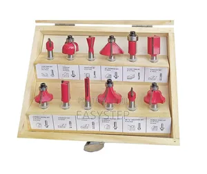 12pc Router Bit Set 6mm Shank-Woodworking Cutter Bits-Heavy Duty