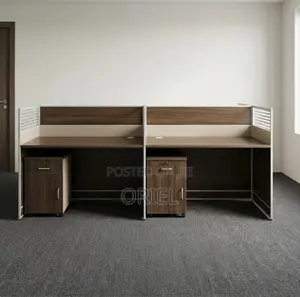 Office Desk: Modern 4-Way Collaborative Work Desk