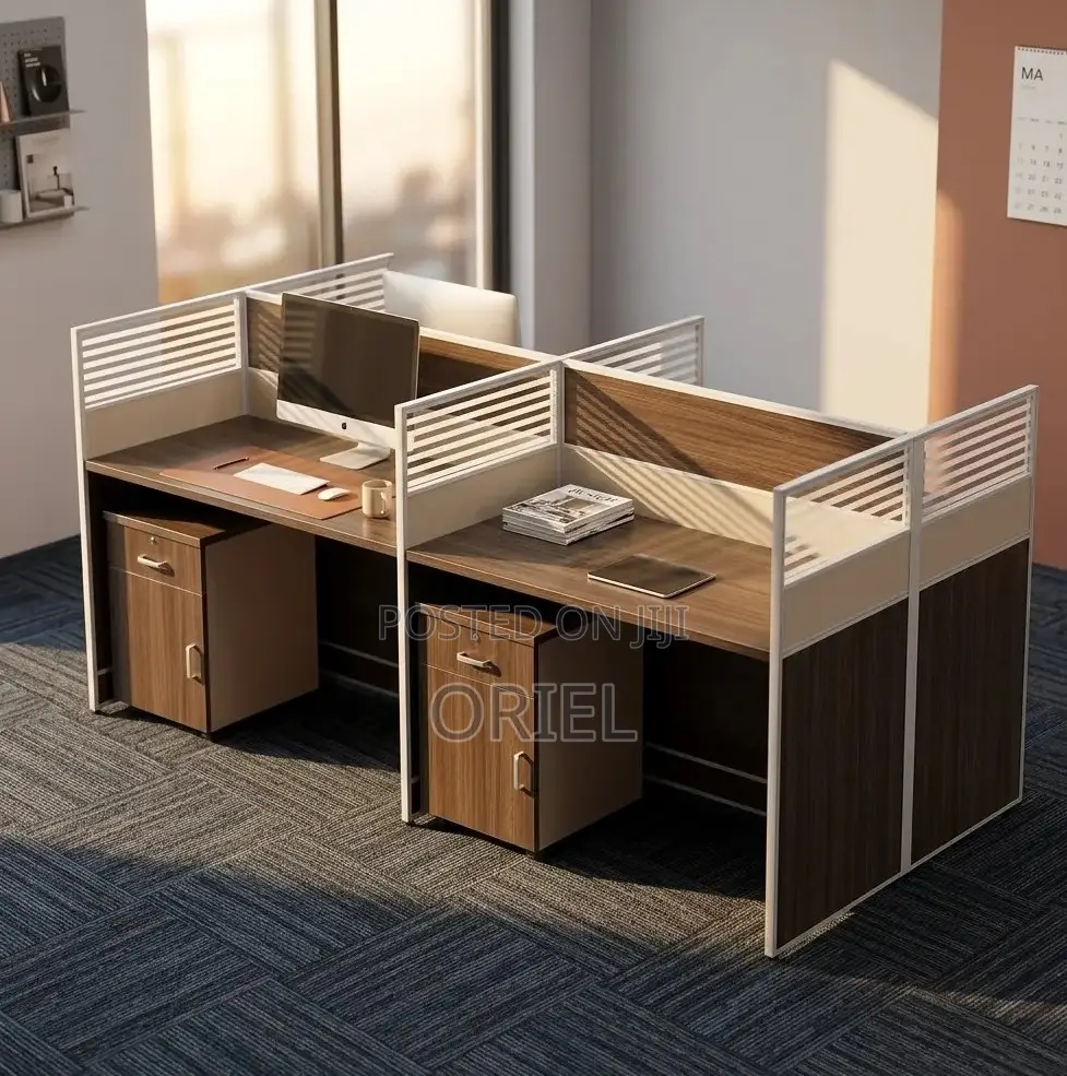 Office Desk: Modern 4-Way Collaborative Work Desk