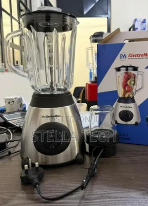 Electromate Powerful 2 in 1 Blender With Glass Jar - 1.5L