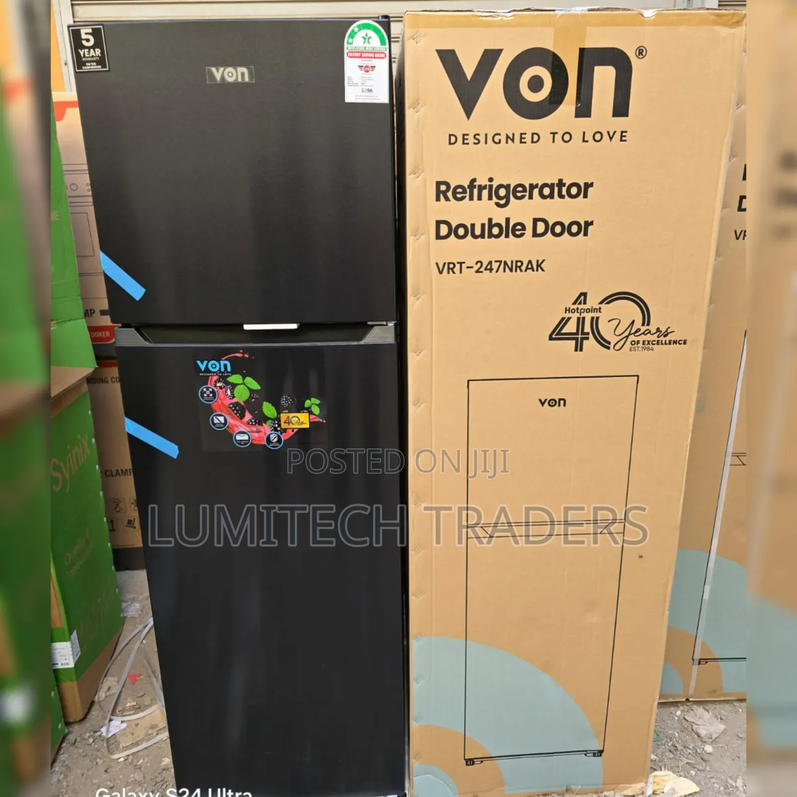 Von 247 Litres No Frost Double Door Refrigerator
