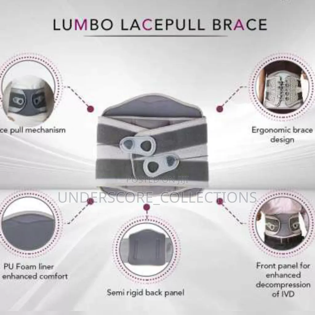 Grey Lumbo Lacepull Brace