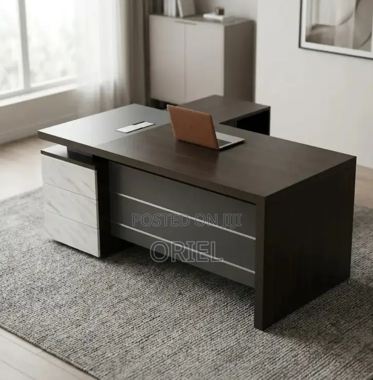 Office Desk: 180cm L-Shaped Office Table