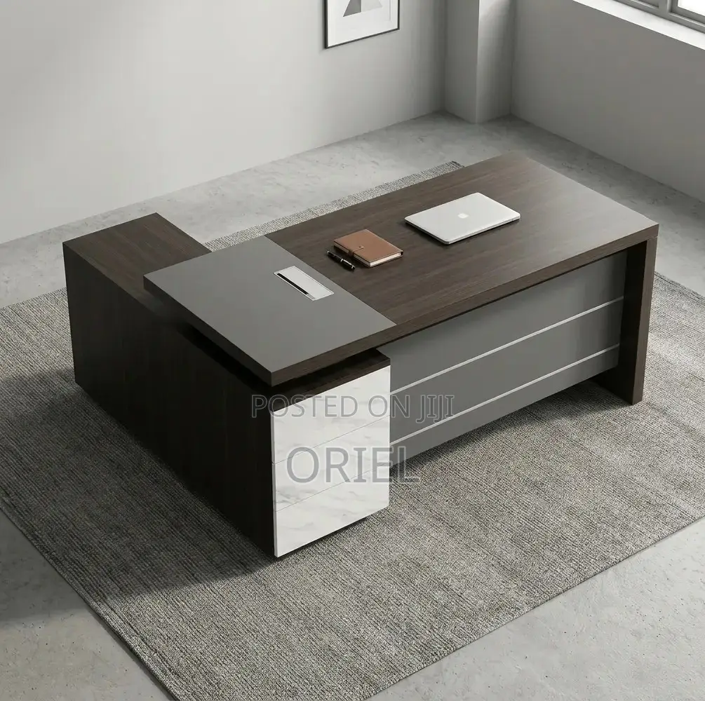 Office Desk: 180cm L-Shaped Office Table