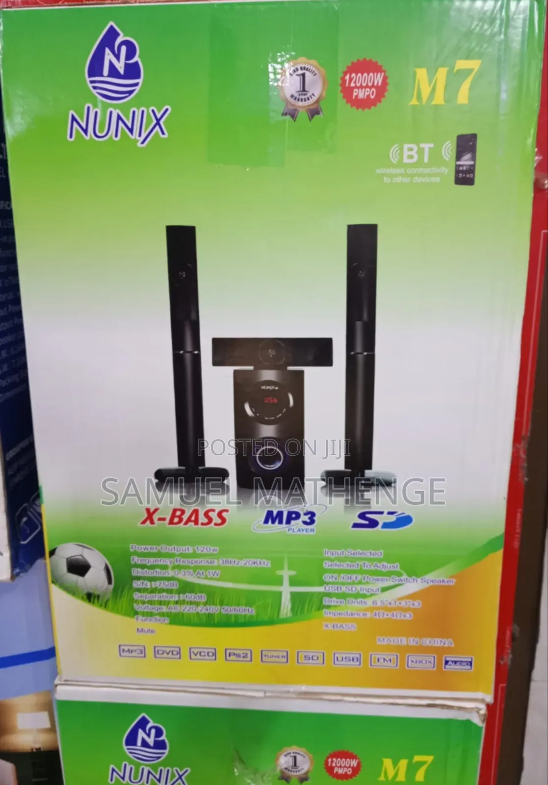 Nunix M7 Bluetooth Home Theater System With FM, USB SD