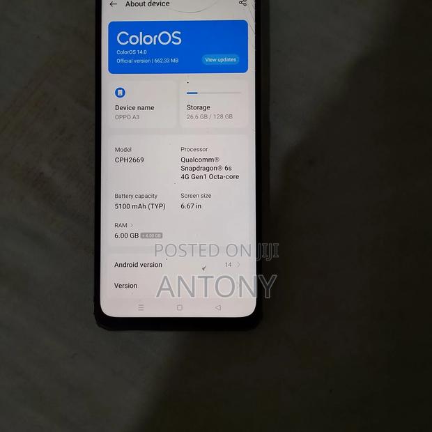 Oppo A3x 128 GB White