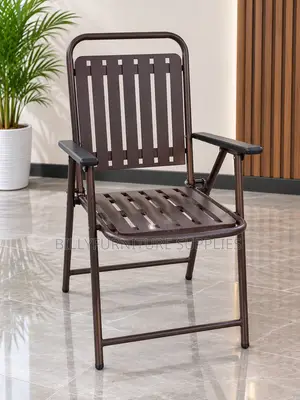 Modern Brown Outdoor Patio Chair With Armrest