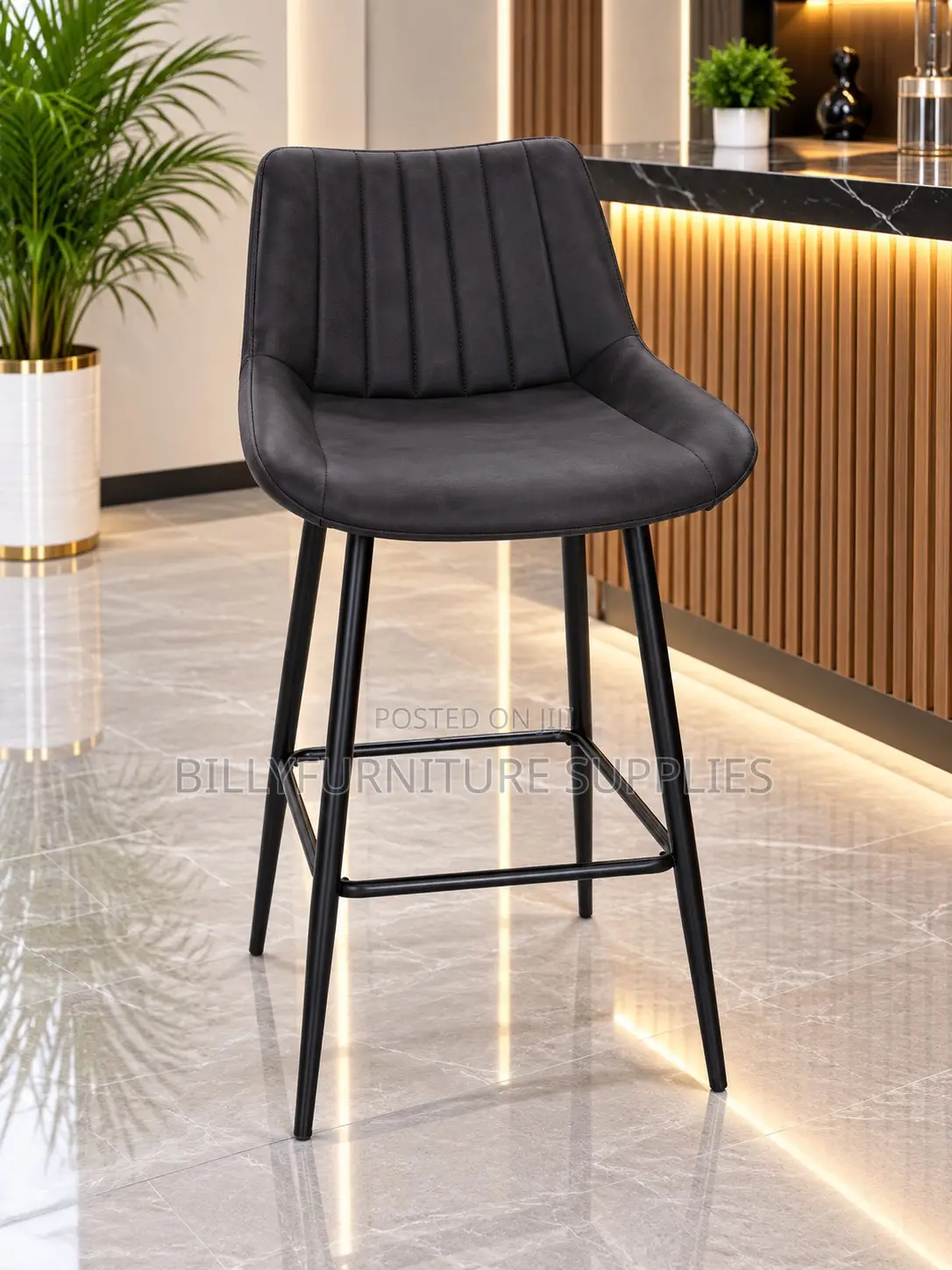 Backrest Footrest – Modern Kitchen Counter Chair