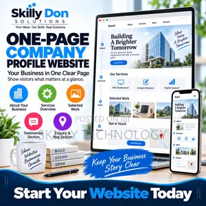 One-Page Company Profile Website