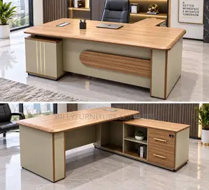 Modern L-Shaped Executive Office Desk