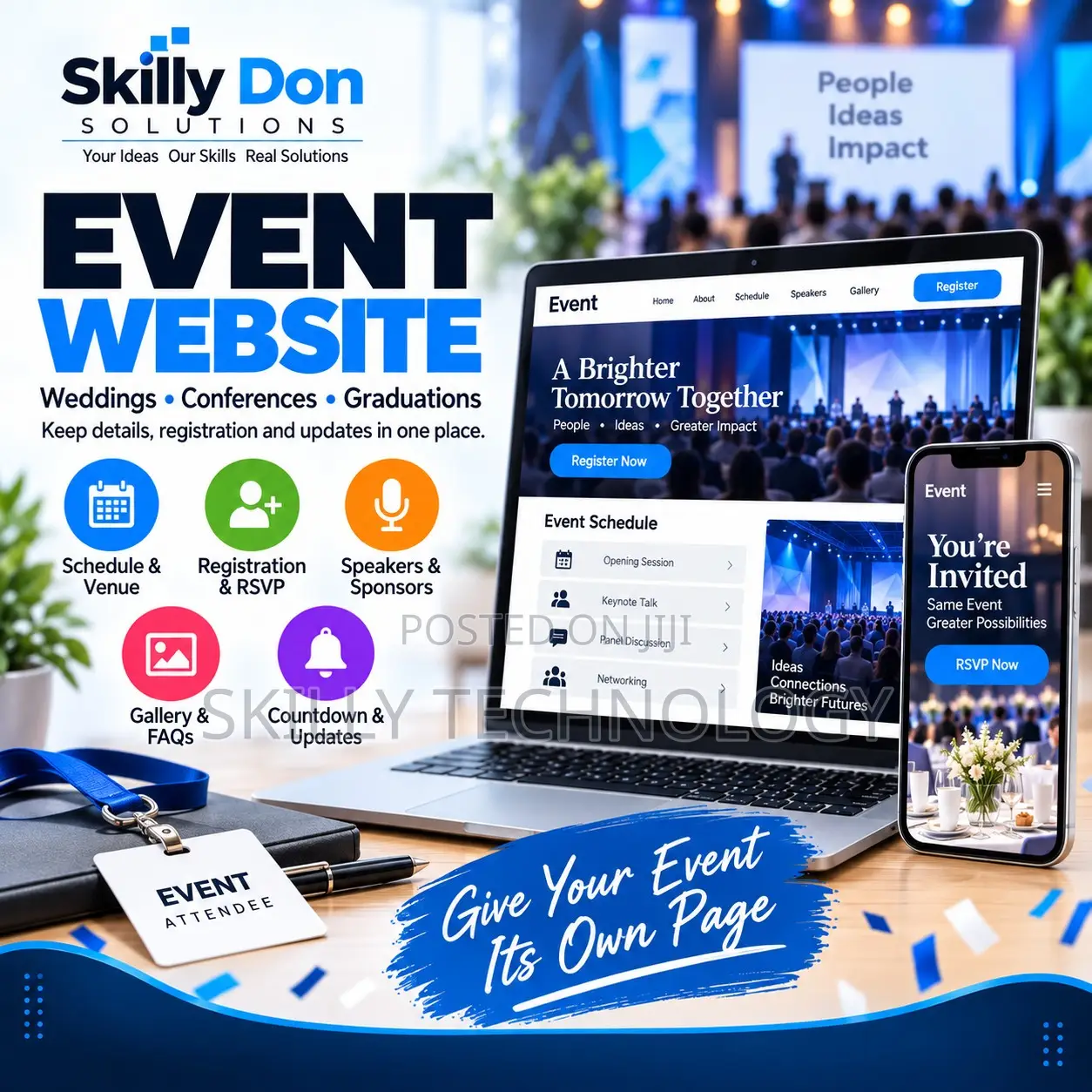 Event Website (Weddings, Conferences, Graduations)