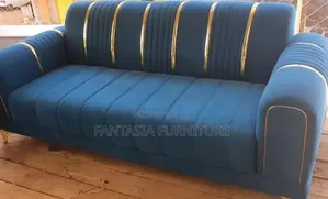 3-Seater Blue Sofa Brand New