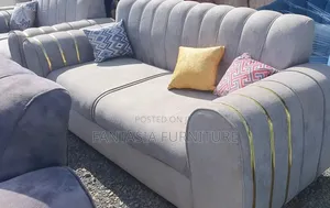 3 Seater Grey Chesterfield Sofa
